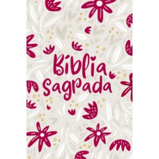 Bíblia nvt letra normal - jardim da vida (creme)