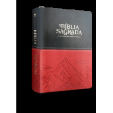 Bíblia aec letra gigante pu preto e vermelho montanhas