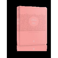 Bíblia NVI Português/Inglês - Capa Luxo - Rosa