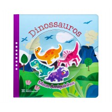 Dinossauros (livro + 4 personagens de madeira)