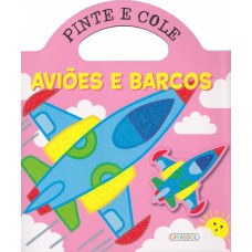 Pinte e cole - aviões e barcos