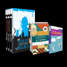 Kit Box Sherlock - A arte da dedução & Os casos perdidos + 2 livros Coquetel Passatempos
